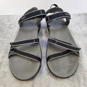 Teva Verra Sandals Womens 9 Black Grey Strappy Hiking Water Shoes 1006263